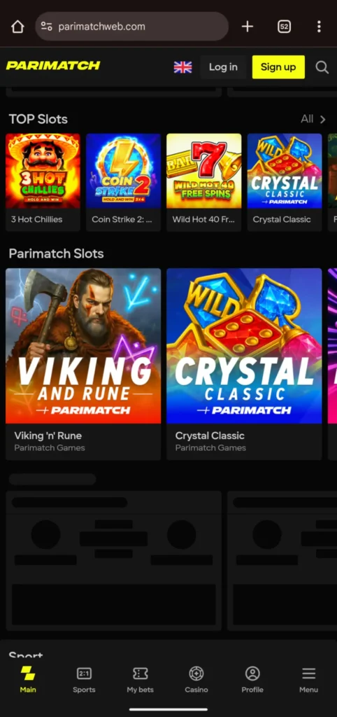 Parimatch Homepage Casino Betting