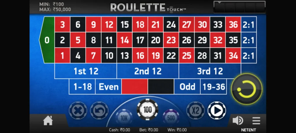 Play Now Roulette Touch